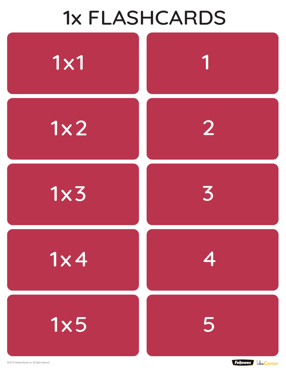 Math multiplication flashcards 1 10 download printable pdf