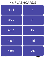 Math Multiplication Flashcards (1-10), Page 4