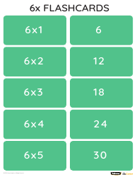 Math Multiplication Flashcards (1-10), Page 6