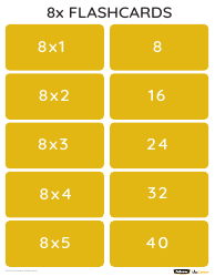 Math Multiplication Flashcards (1-10), Page 8