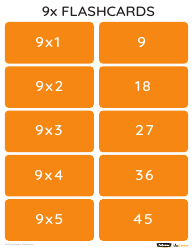 Math Multiplication Flashcards (1-10), Page 9