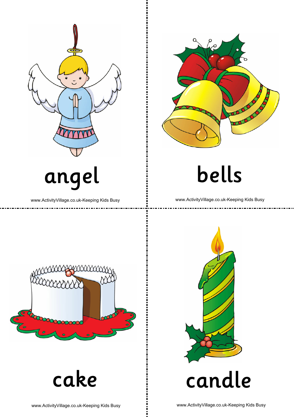 Christmas Flashcards Download Printable PDF | Templateroller