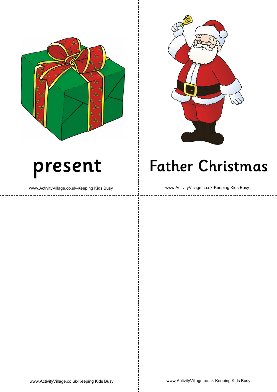 Christmas Flashcards, Page 5
