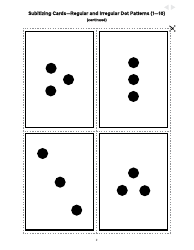 Subitizing Cards - Regular and Irregular Dot Patterns, Page 2