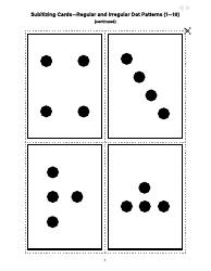 Subitizing Cards - Regular and Irregular Dot Patterns, Page 3
