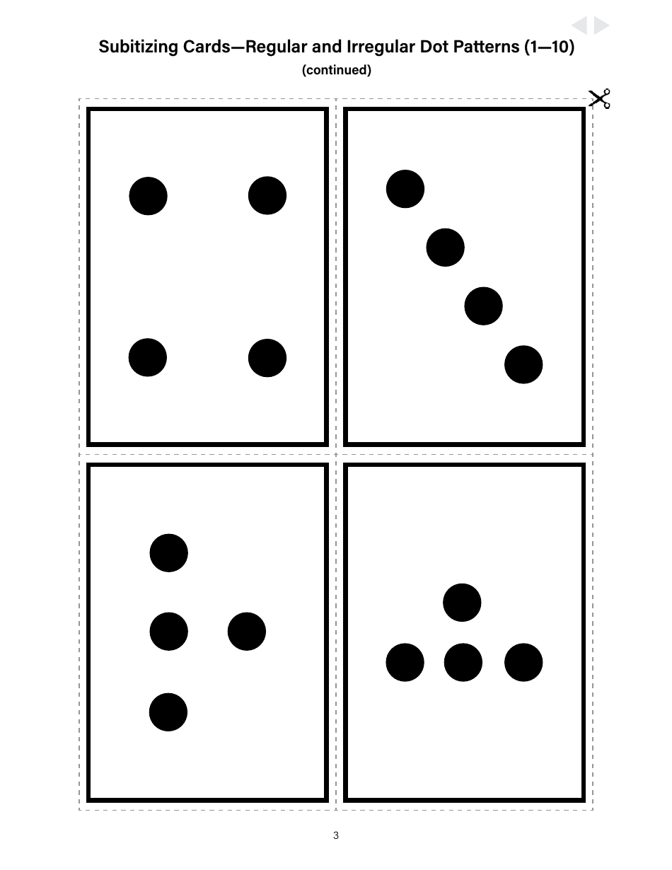 Subitizing Cards - Regular and Irregular Dot Patterns, Page 3