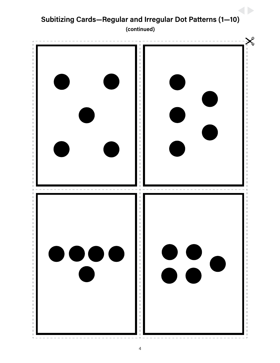 Subitizing Cards - Regular and Irregular Dot Patterns, Page 4