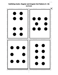 Subitizing Cards - Regular and Irregular Dot Patterns, Page 7