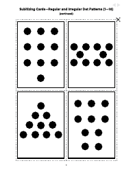 Subitizing Cards - Regular and Irregular Dot Patterns, Page 9