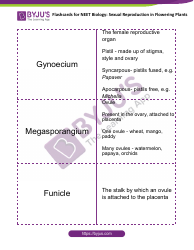 Neet Biology Flashcards - Sexual Reproduction in Flowering Plants, Page 4