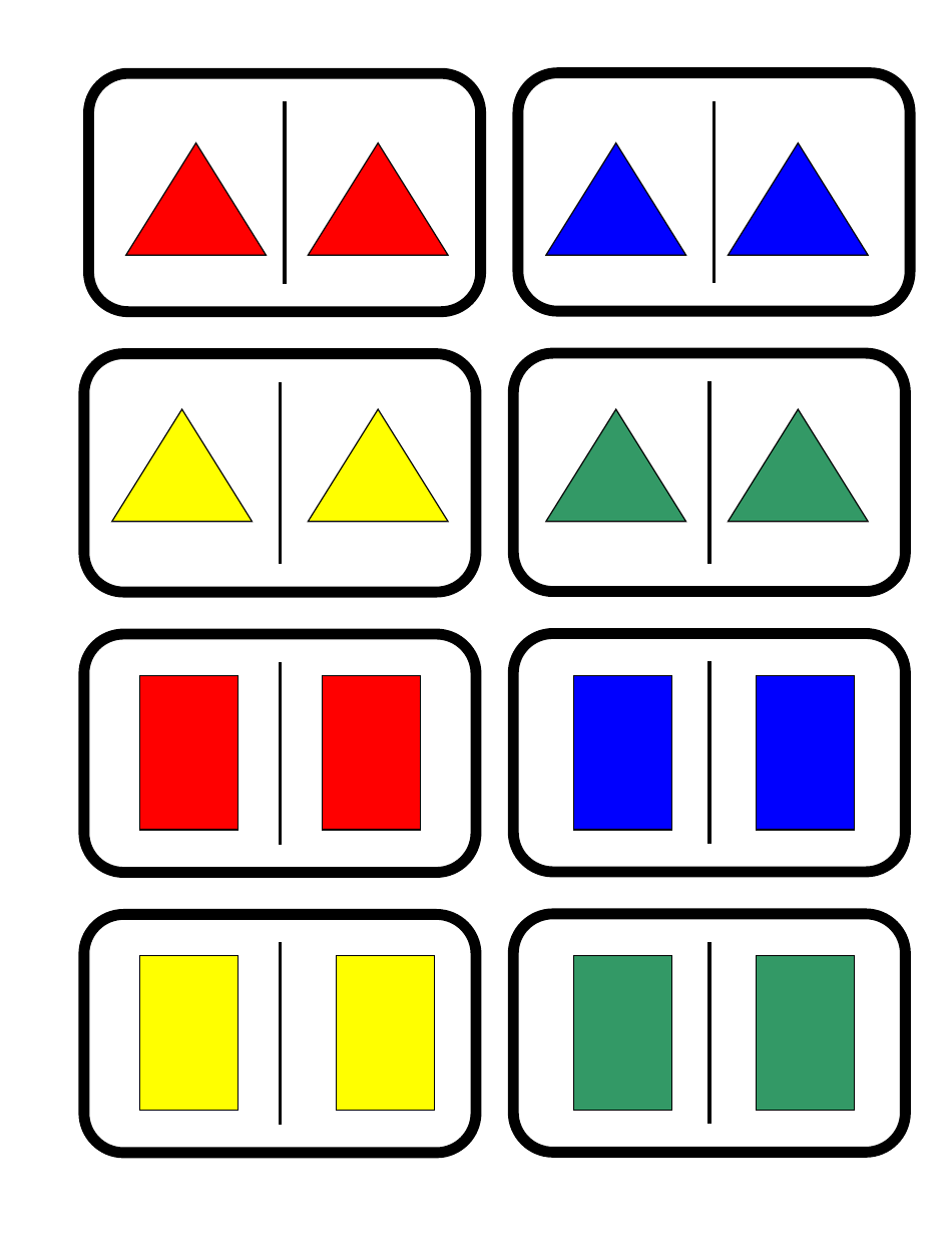 Shape / Color Dominoes, Page 3