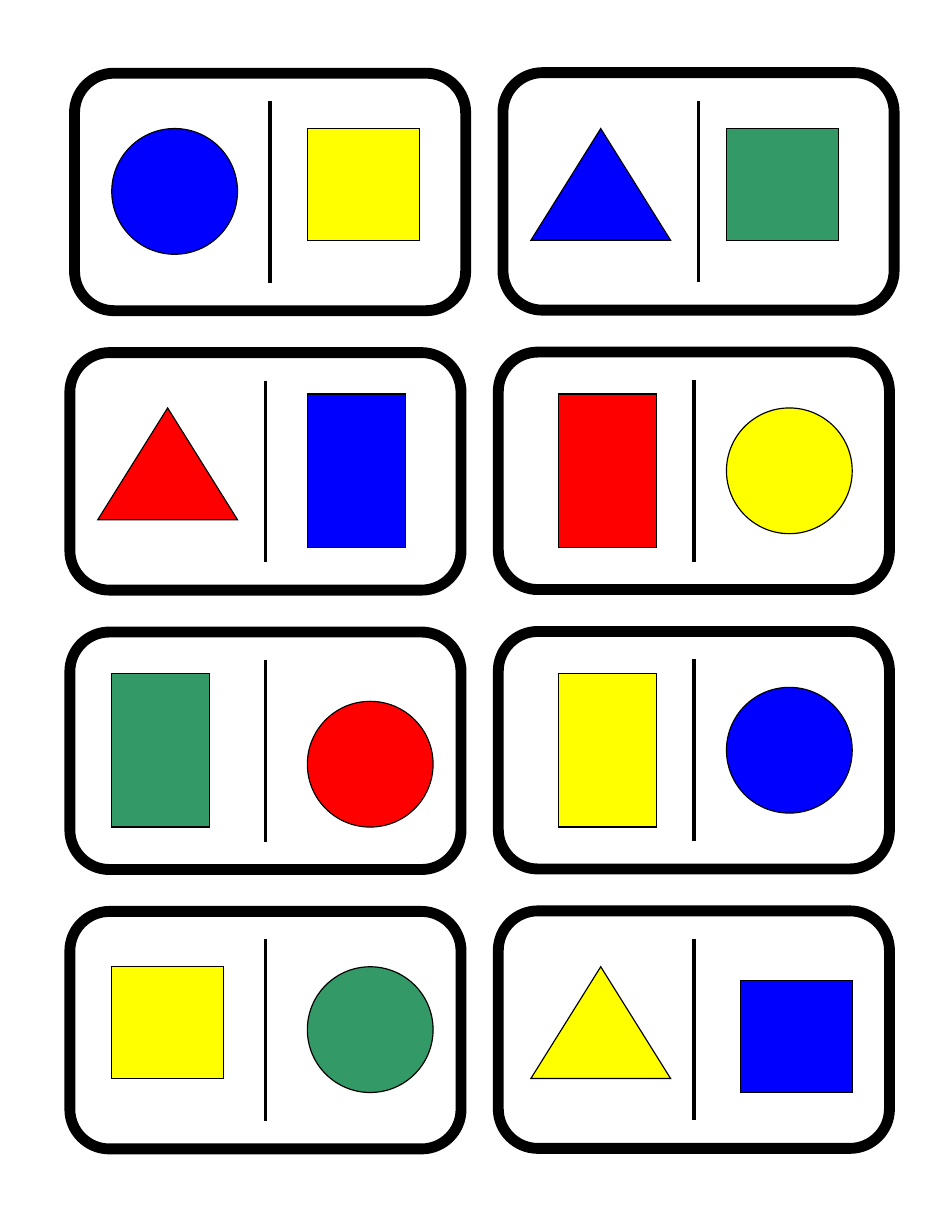 Shape / Color Dominoes, Page 4
