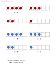 Math Flashcard Templates - Subtraction, Page 4