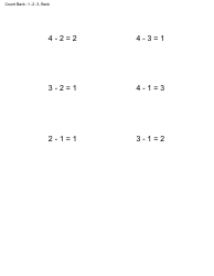 Math Flashcard Templates - Subtraction, Page 7