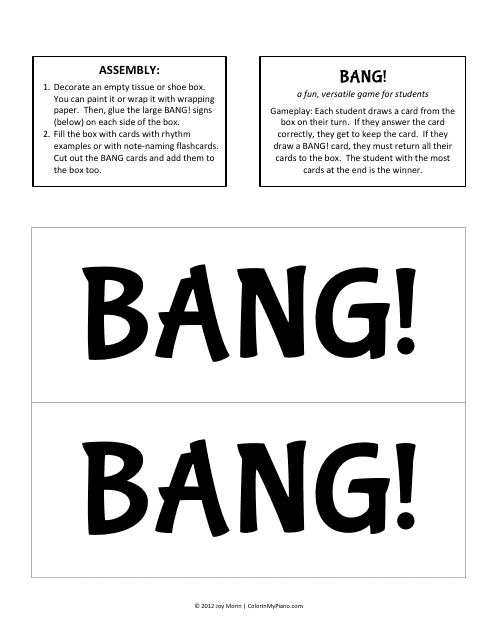 Bang Card Templates Download Pdf