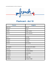 Document preview: French Flashcard - Human Relationship