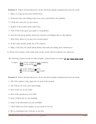 English Grammar Worksheet - Subject-Verb Agreement, Page 9