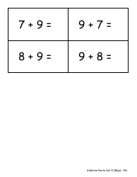 Addition Math Flashcards - Sets, Page 11