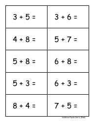 Addition Math Flashcards - Sets, Page 12