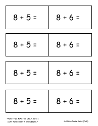 Addition Math Flashcards - Sets, Page 13
