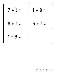 Addition Math Flashcards - Sets, Page 3