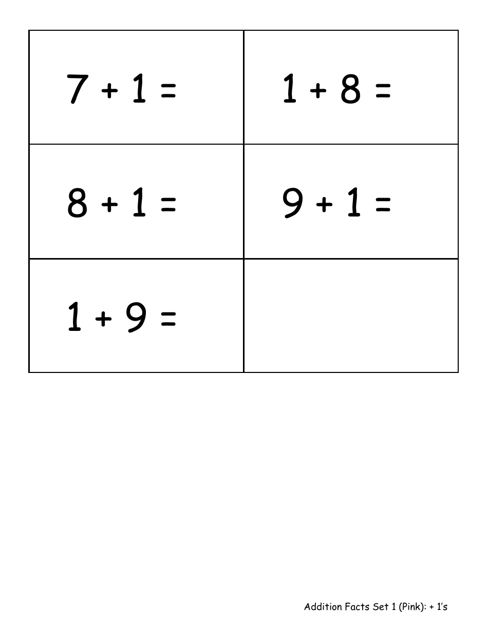 Addition Math Flashcards - Sets, Page 3