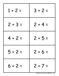 Addition Math Flashcards - Sets, Page 4