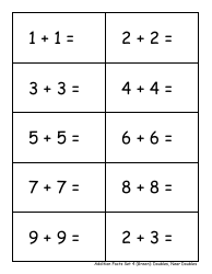 Addition Math Flashcards - Sets, Page 8