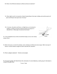 Biology Final Exam Review Questions, Page 11