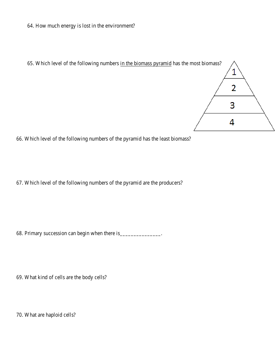 Biology Final Exam Review Questions, Page 14