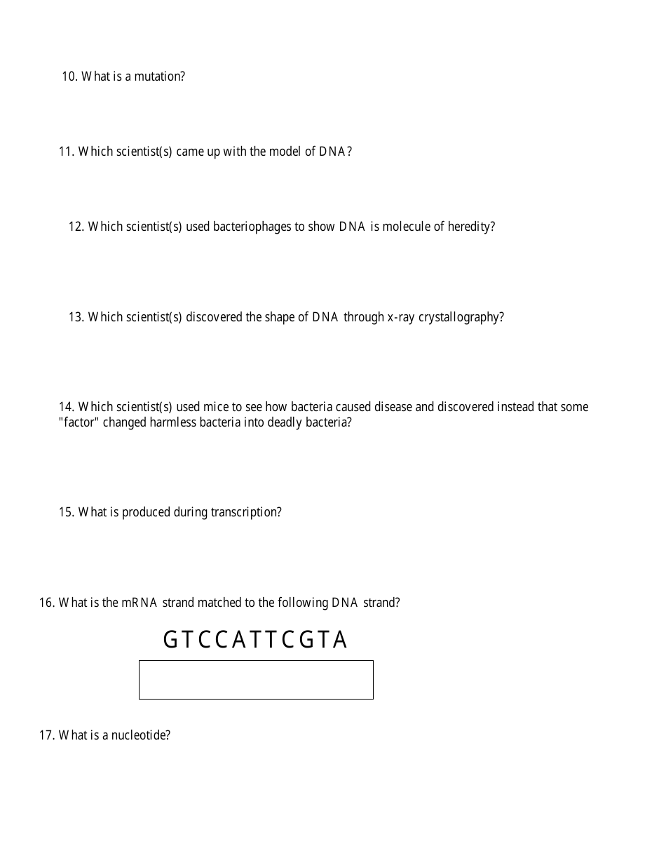 Biology Final Exam Review Questions, Page 3