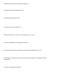 Biology Final Exam Review Questions, Page 4