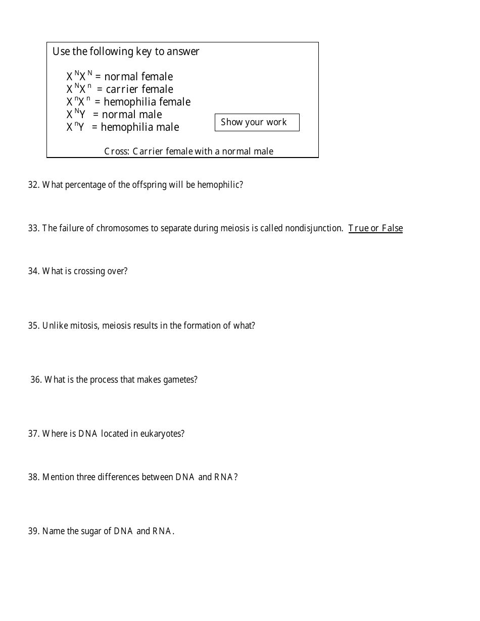 Biology Final Exam Review Questions, Page 6
