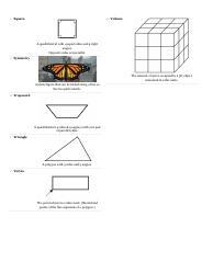 3rd Grade Geometry Vocabulary/Definitions Flashcards, Page 4