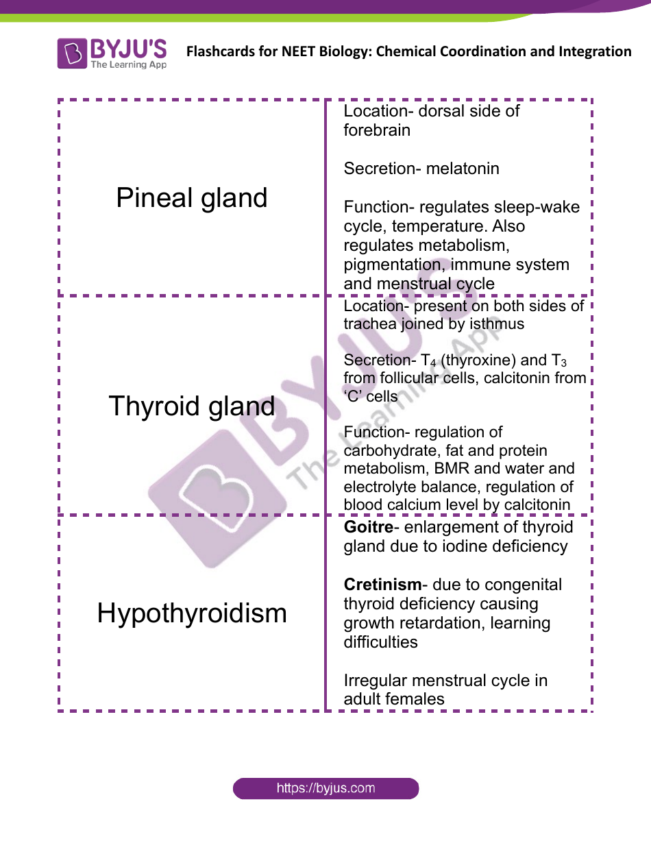 Neet Biology Flashcards - Chemical Coordination and Integration, Page 6