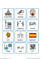 Visual Timetable Flashcards, Page 2