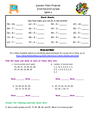Sixth Grade Summer Math Program, Page 14