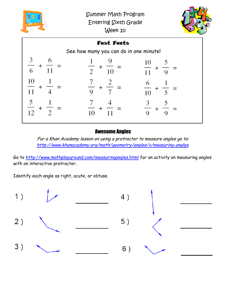 Sixth Grade Summer Math Program, Page 29