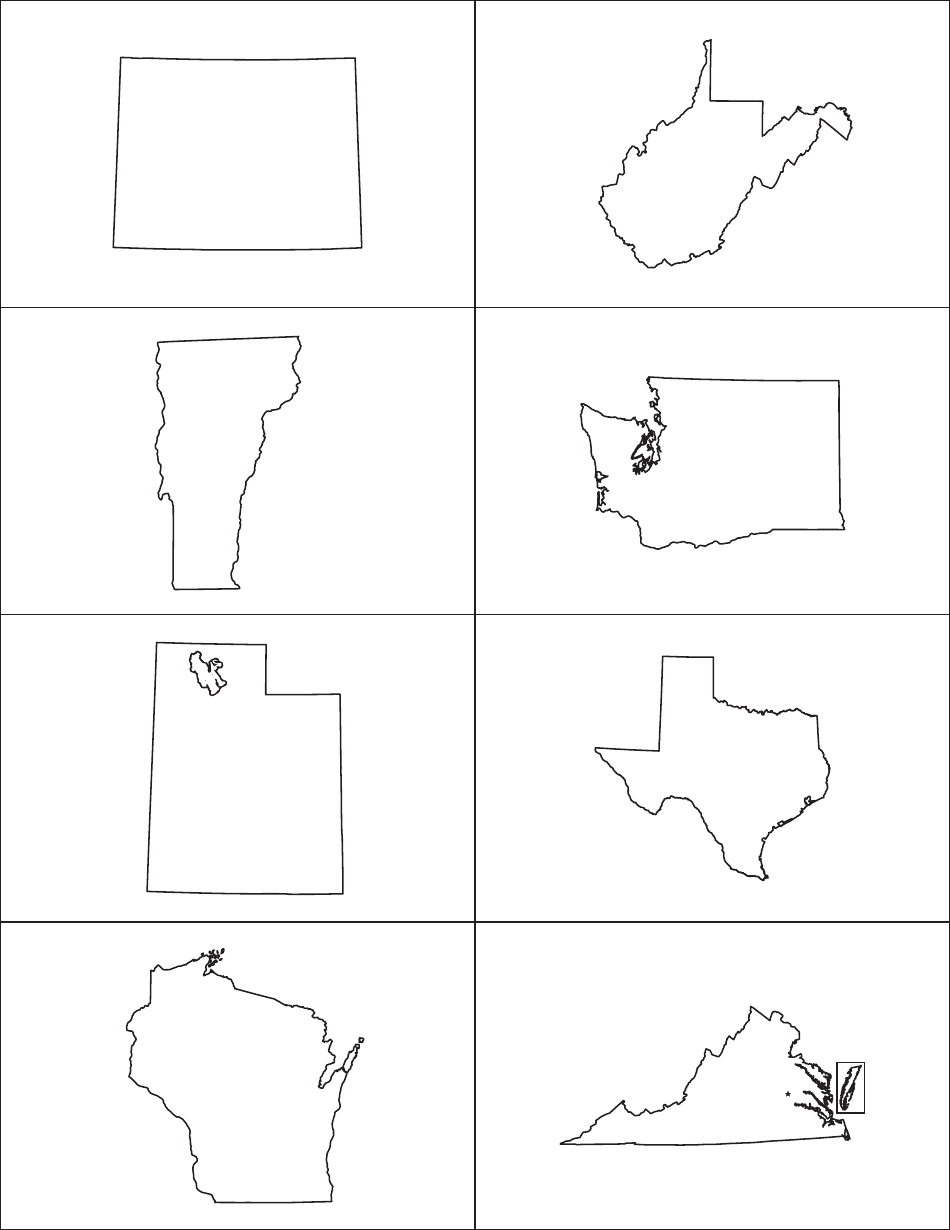 State Outline and Capitals Flashcards, Page 11