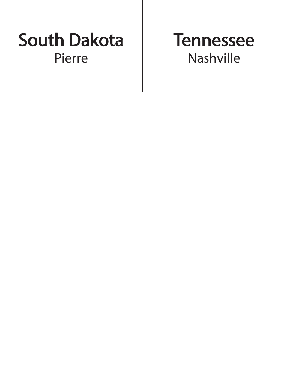 State Outline and Capitals Flashcards, Page 14