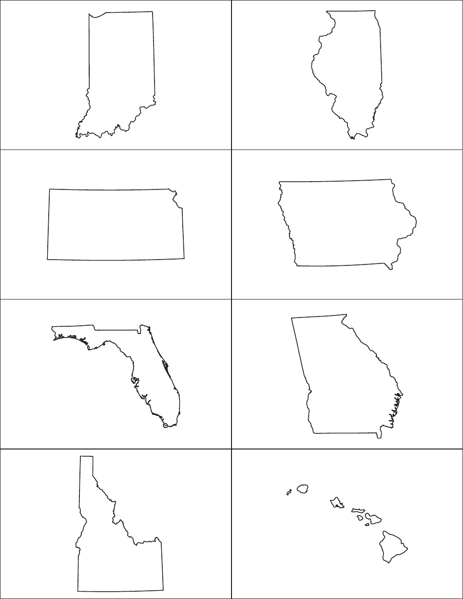 State Outline and Capitals Flashcards, Page 3