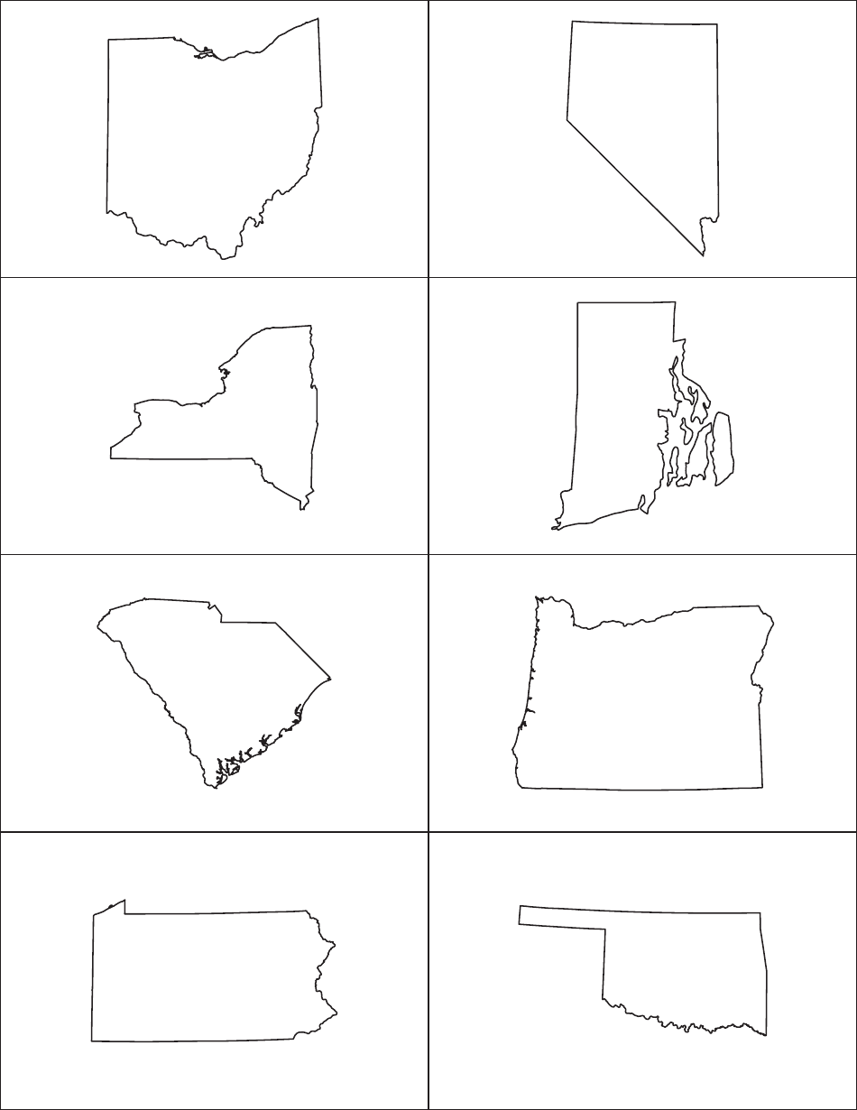 State Outline and Capitals Flashcards, Page 9