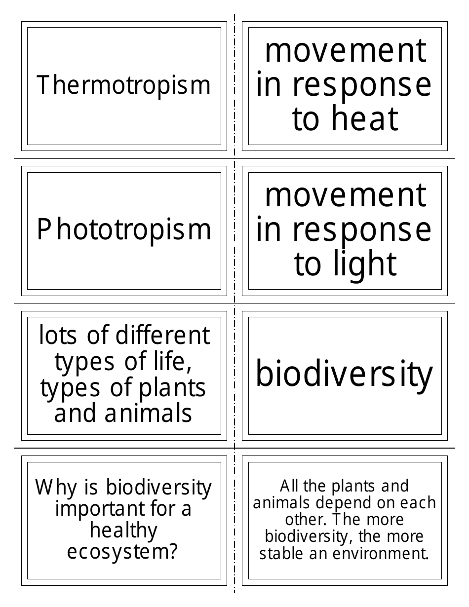 Biology Flash Cards, Page 10