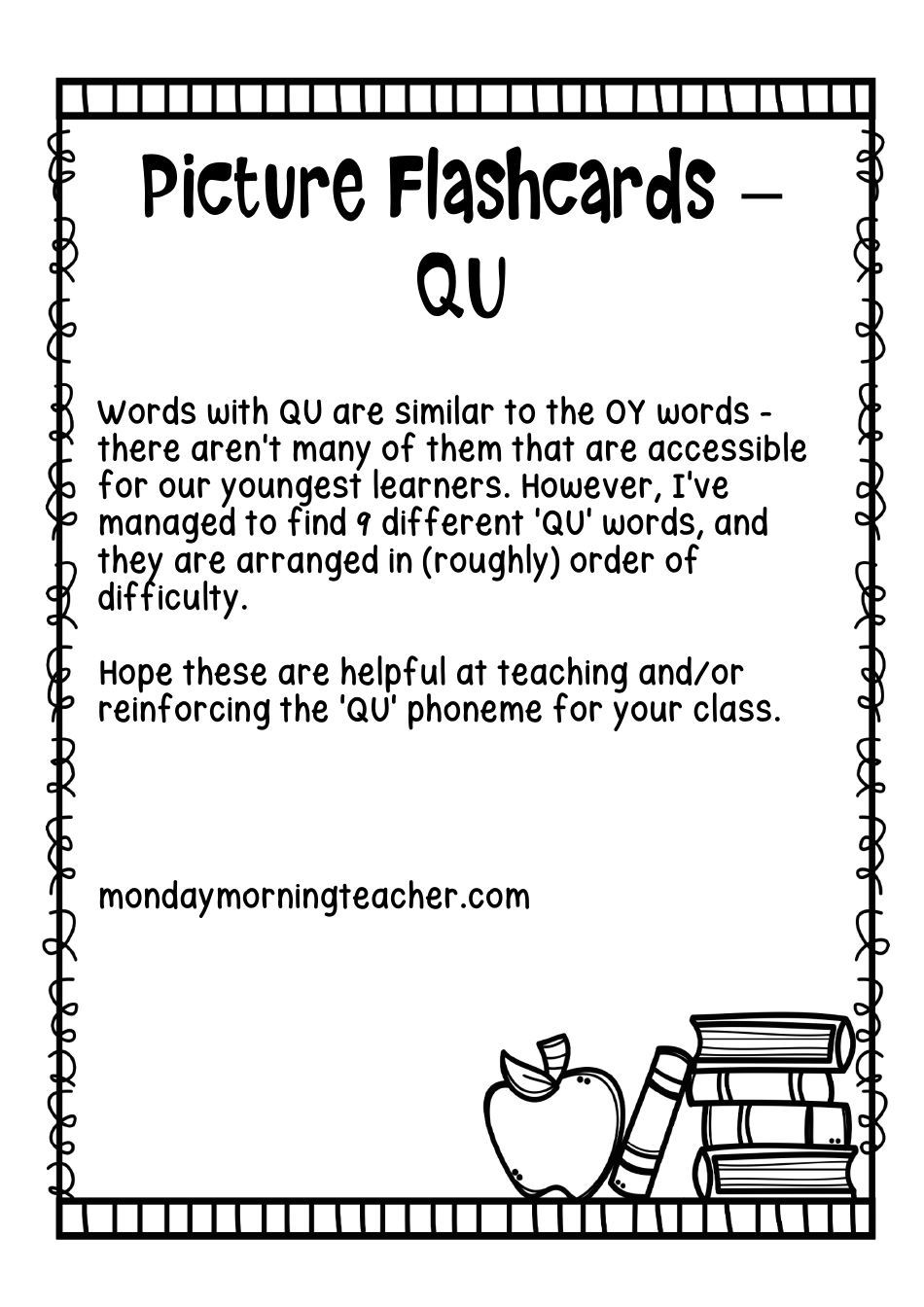 Phoneme Flashcards - Oy, OA  Qu, Page 15
