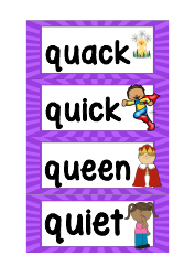 Phoneme Flashcards - Oy, OA &amp; Qu, Page 17
