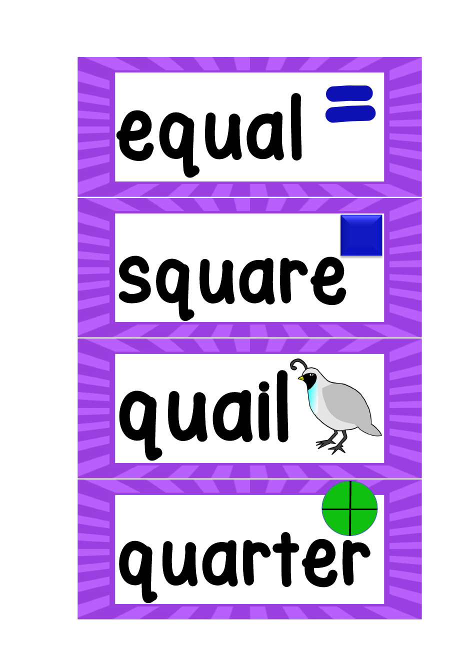 Phoneme Flashcards - Oy, OA  Qu, Page 18