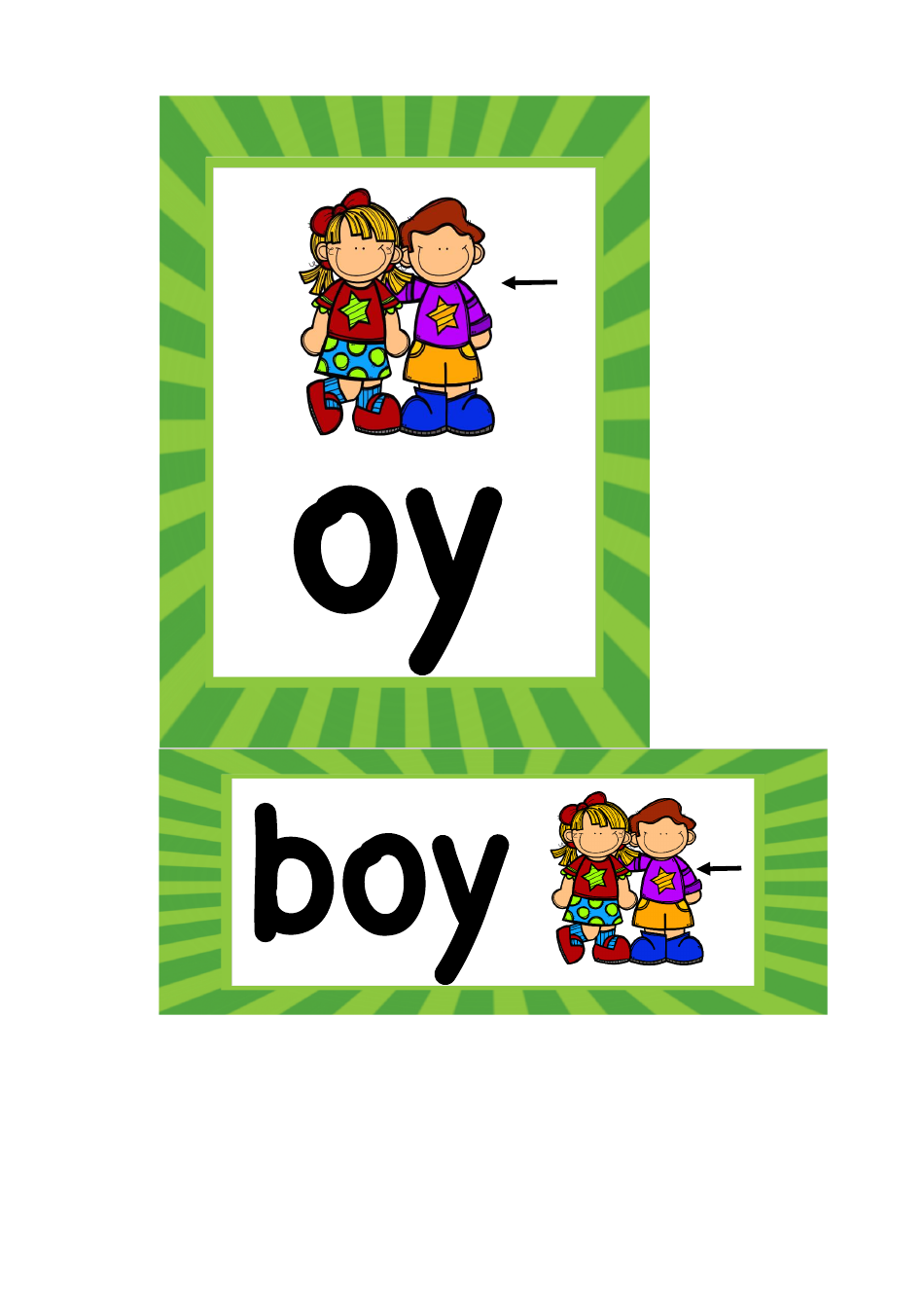 Phoneme Flashcards - Oy, OA  Qu, Page 4