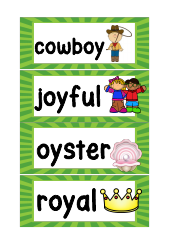 Phoneme Flashcards - Oy, OA &amp; Qu, Page 6