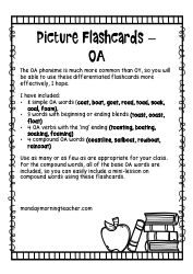 Phoneme Flashcards - Oy, OA &amp; Qu, Page 8