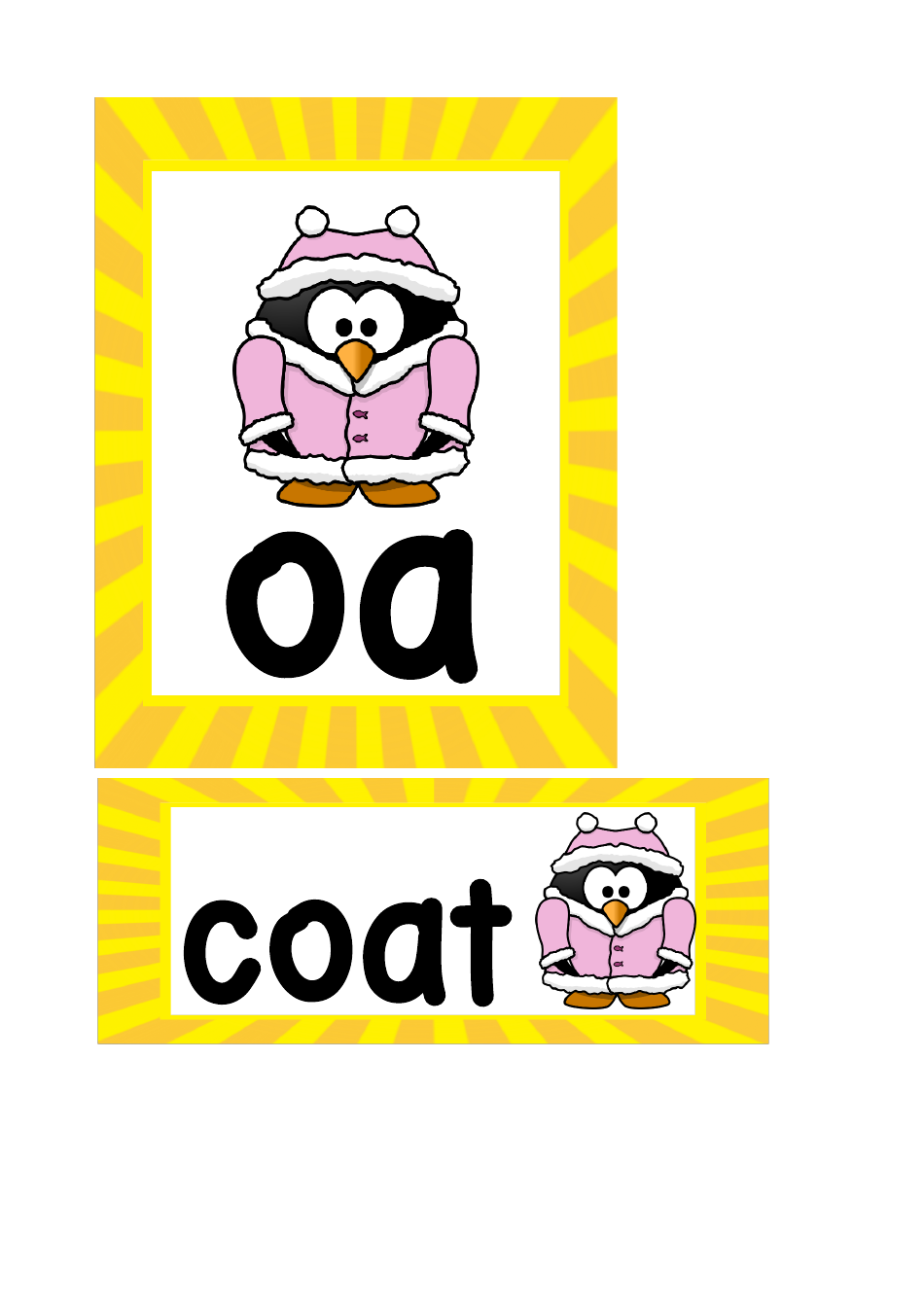 Phoneme Flashcards - Oy, OA  Qu, Page 9